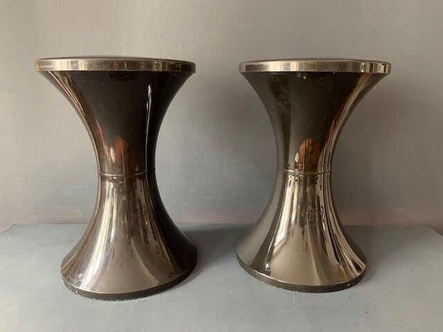 Vintage black tamtam stools