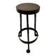 Tabouret tripode fer forgé brutaliste années 60