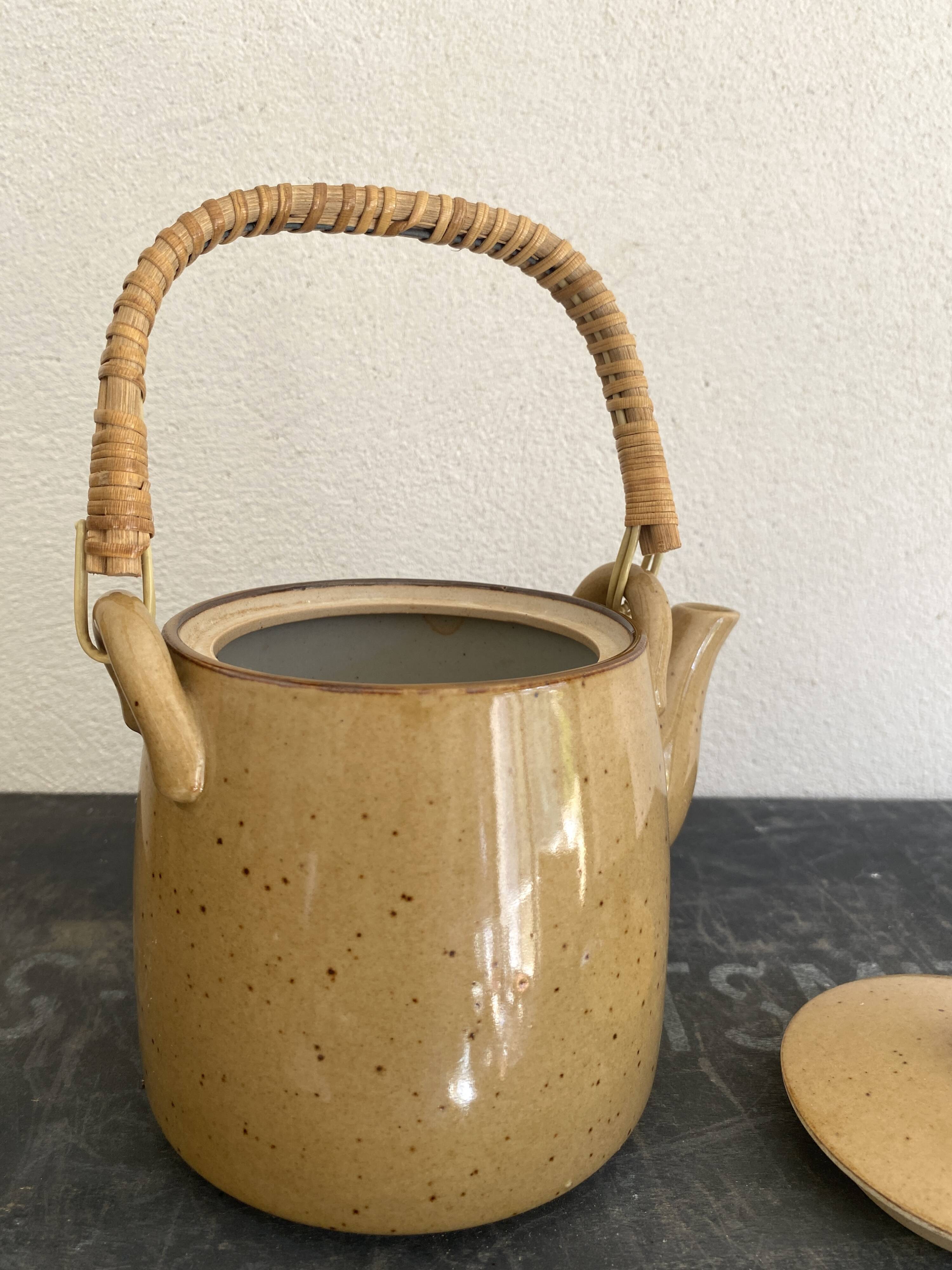 Glazed ceramic teapot, 1980s