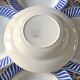 Vintage Digoin Sarreguemines Jacquot blue earthenware plate set 23 pieces