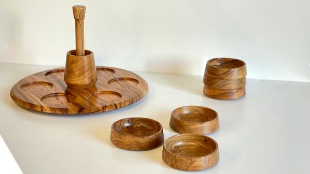 Olive wood serving tray