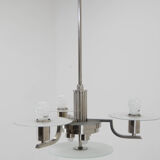 Art deco machine age chandelier, 1930, restored