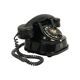Old black telephone with rotary dial metal Bakelite RTT 56B