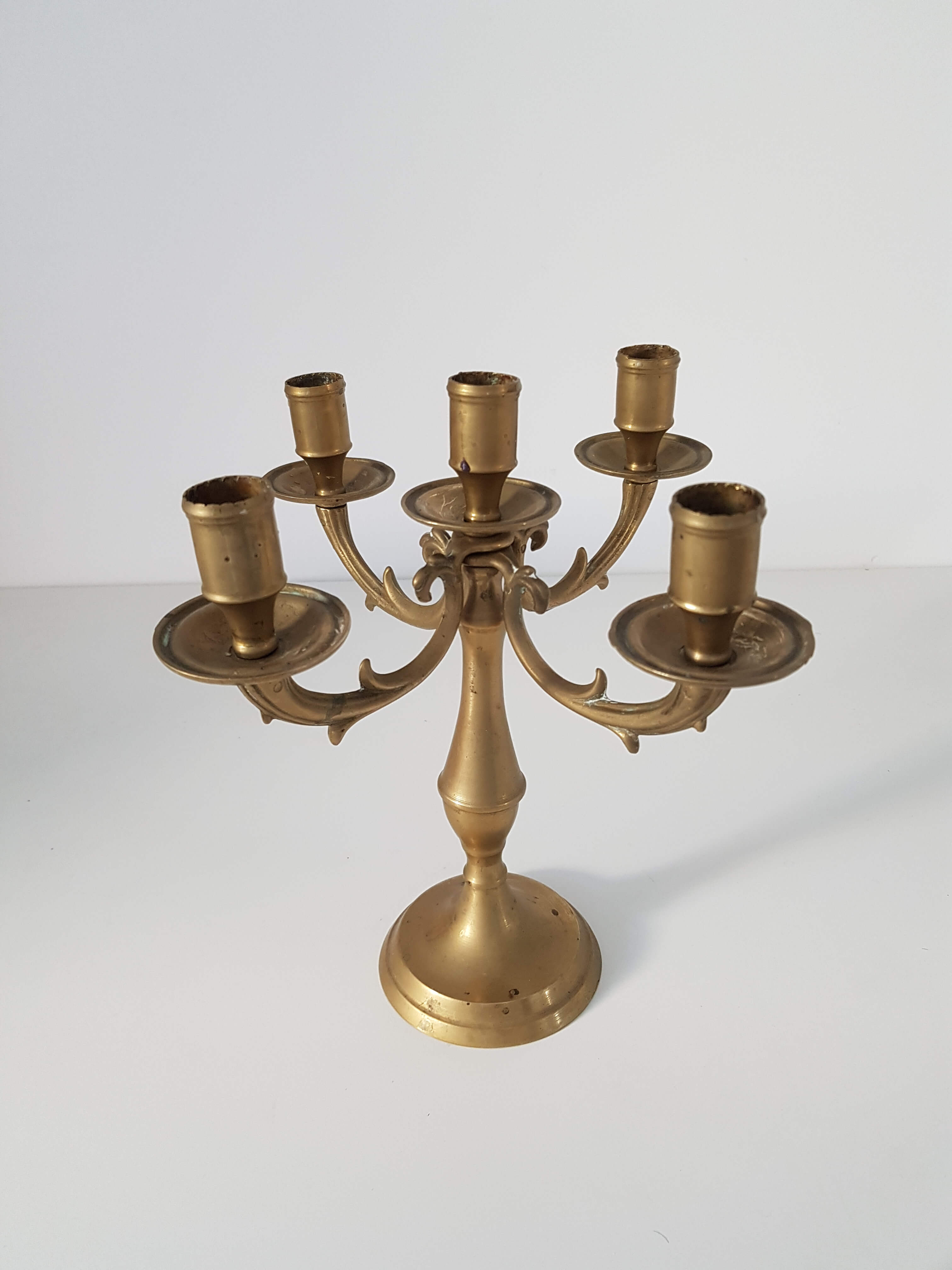 Antique brass candlestick 4 branches