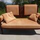 Banquette ancienne tissu velours