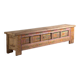 Antique carved low cabinet with drawers in pine – Xinjiang, circa 1900