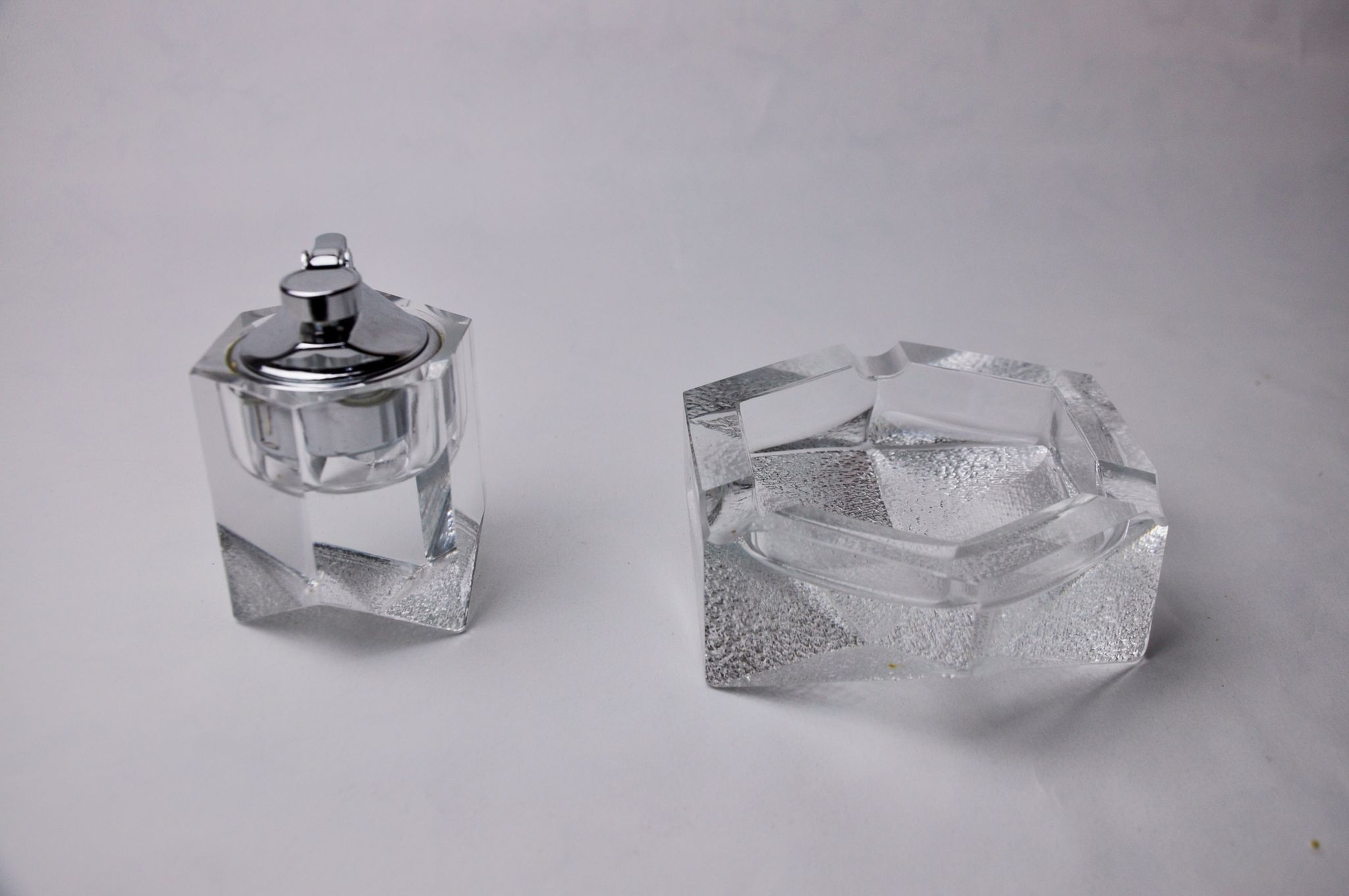 Briquet et cendrier par Antonio Imperatore, verre de murano, italie, 1970