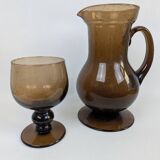 Smoked glass orangeade set
