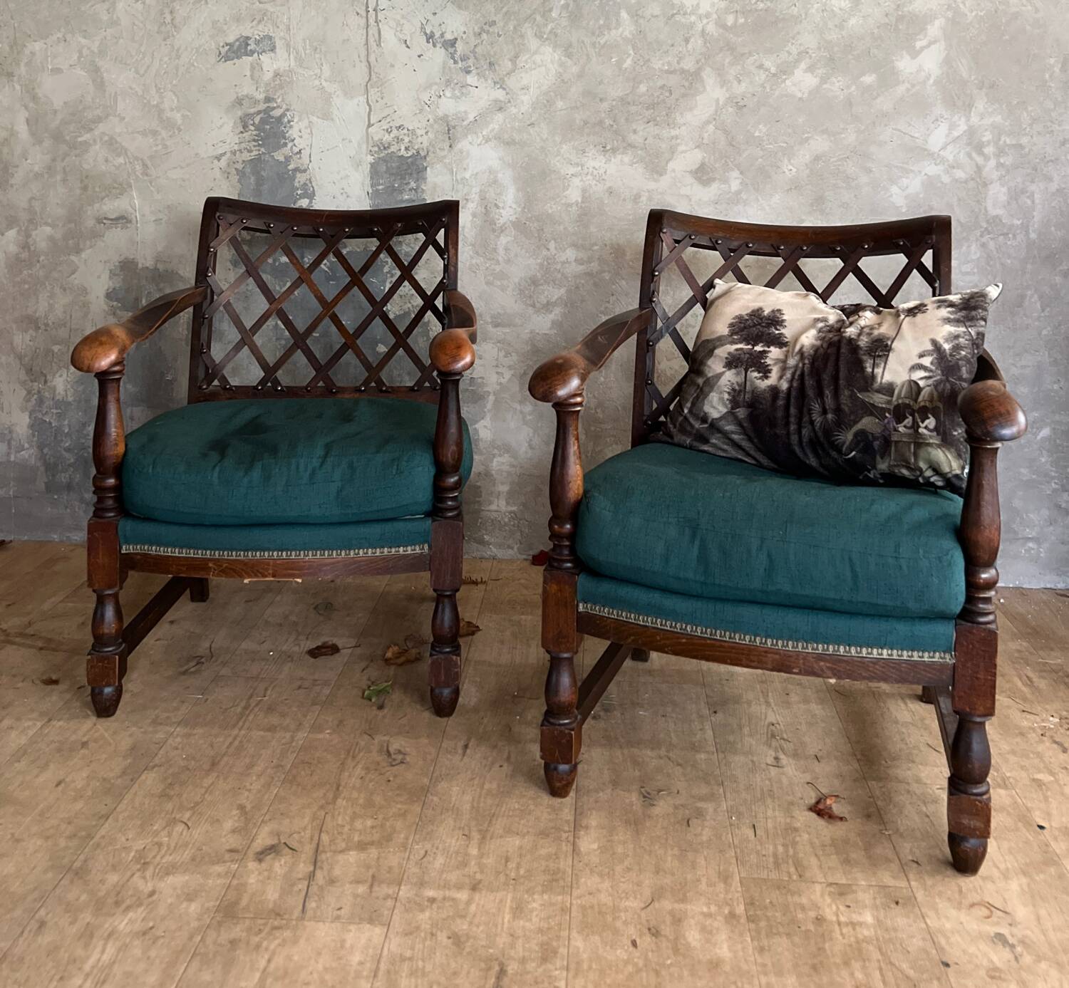 Pair of antique armchairs