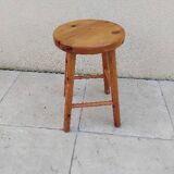 Vintage pine low stool