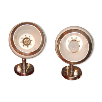 Pair of eyeball lamps, 70s