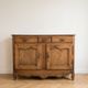 Buffet bas Louis XV en noyer clair 2 portes 3 tiroirs