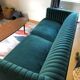 Sofa new dark green velvet 3 places