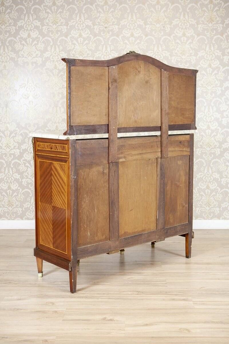 French Mahogany Buffet with Mirror, Late 19th Century