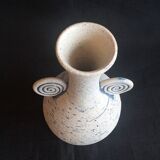 Studio Pottery Stoneware Handmade Bud Vase Blue Accent Signed