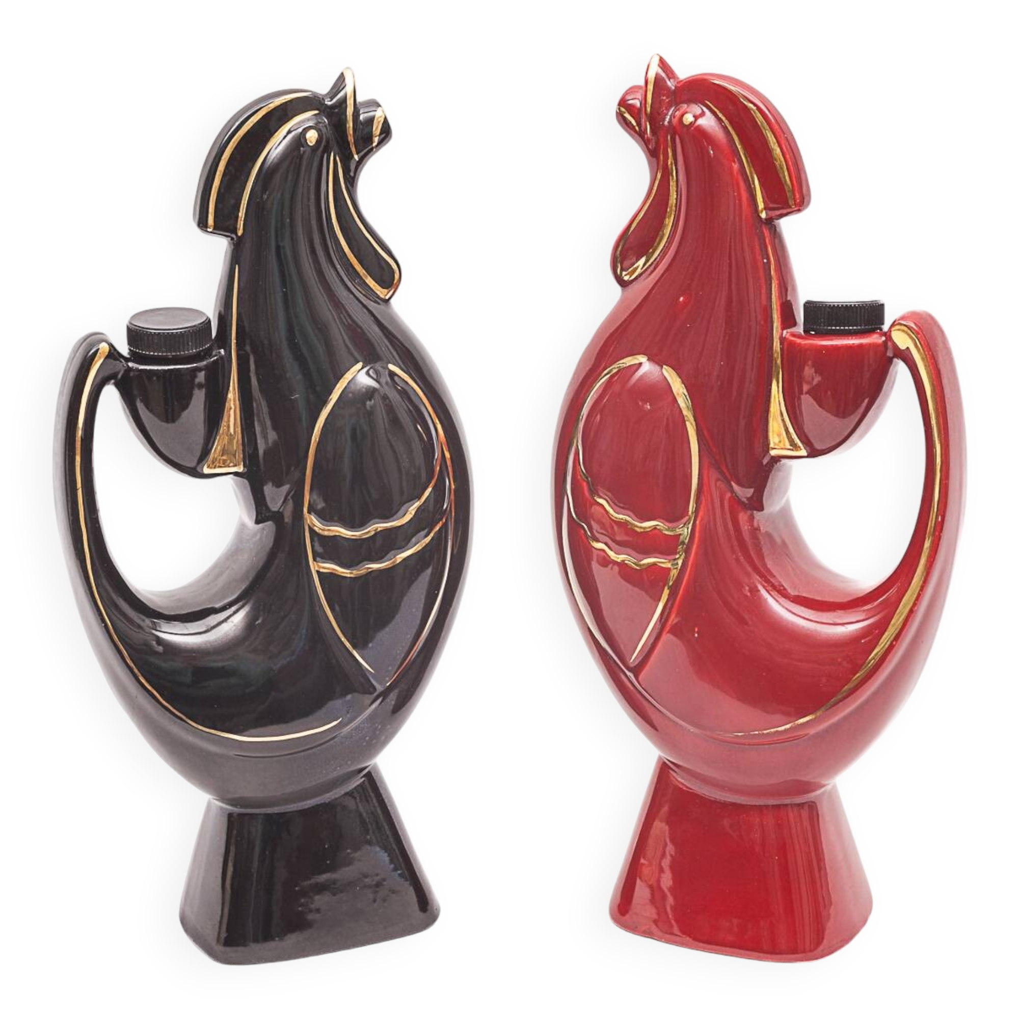 Pair of liqueur bottles by Garnier
