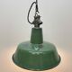 Industrial Green Enamel  Lamp, 1960s