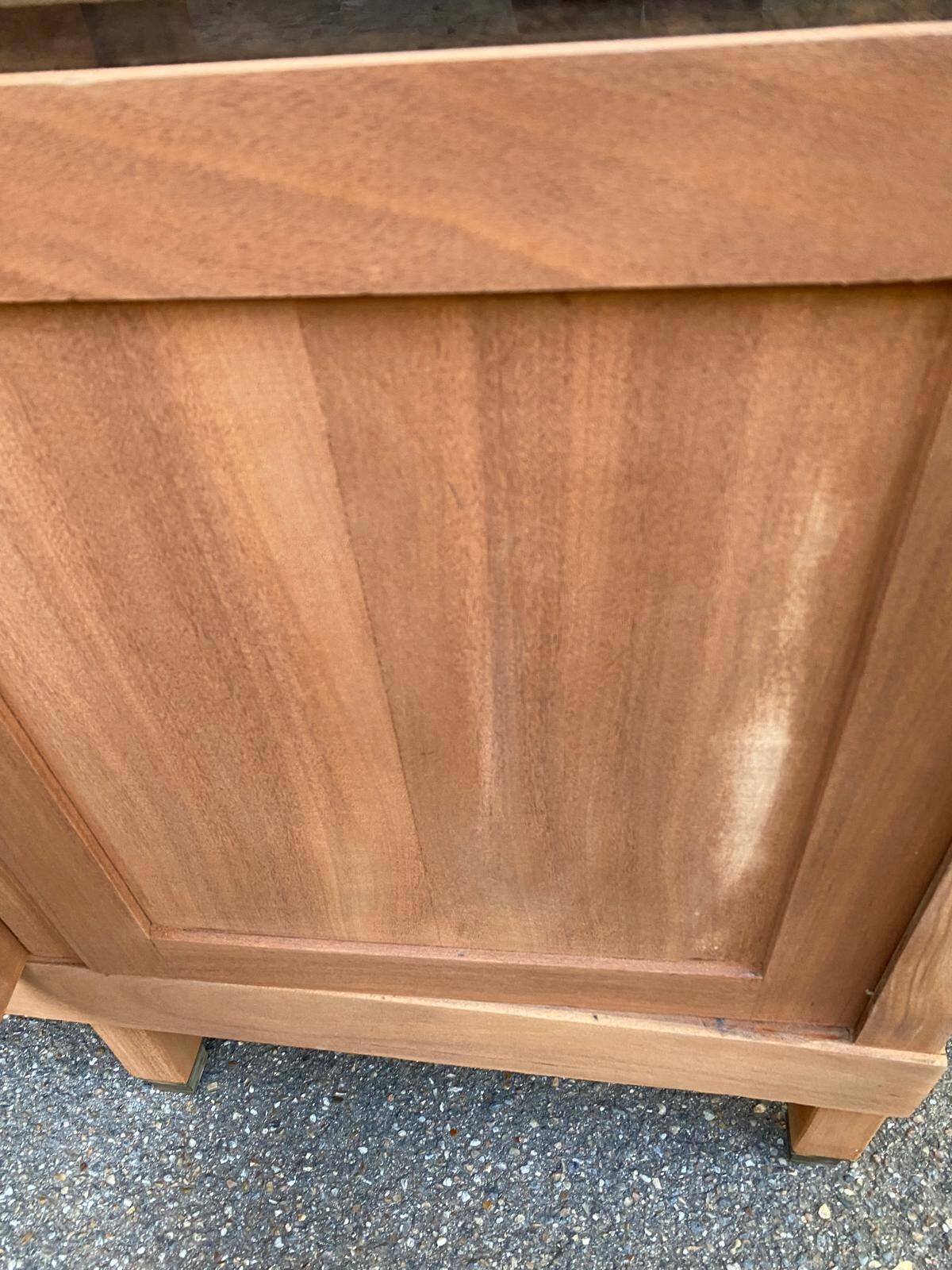 Large Art Deco Display Library stripped in solid mahogany 1930 200cm