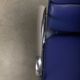Charles & Ray Eames EA208 Chair in polished aluminum and Indigo blue leather