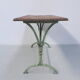 Art nouveau bistro table with cast iron frame
