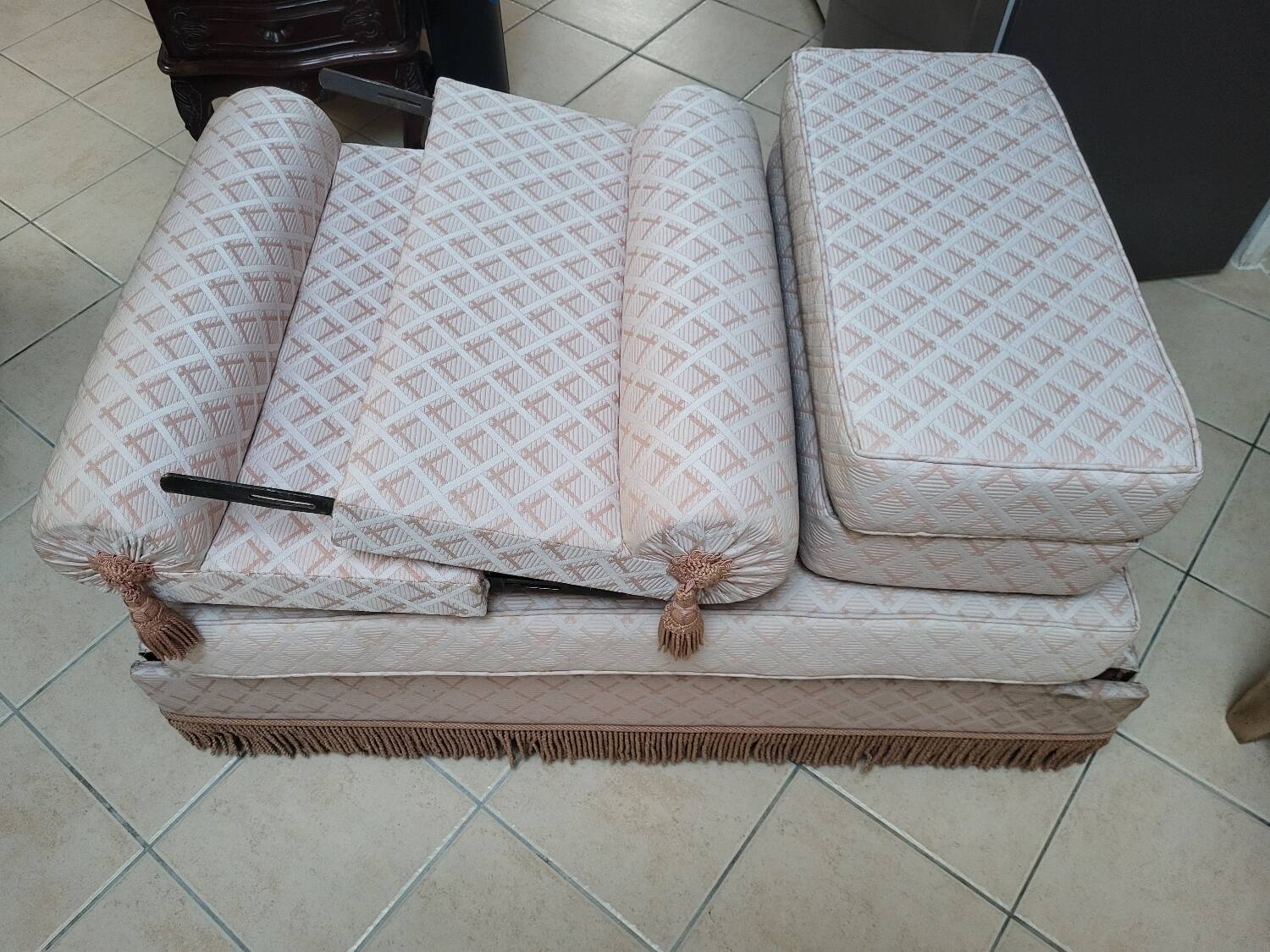 Art Nouveau chaise longue banquette