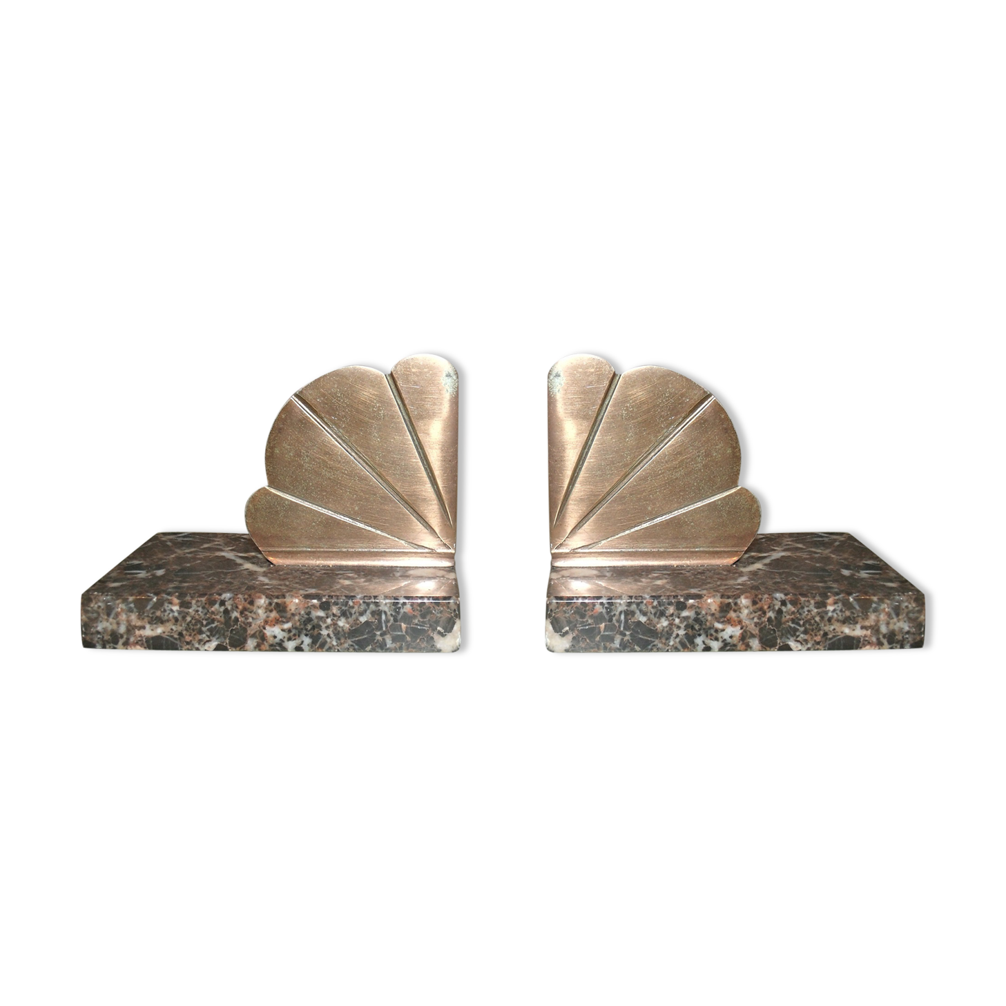 Paire de serres livres art deco sobre et raffinée