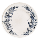 Assiette plate en faïence E.Bourgeois