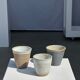 Set of 3 cups / mug in Indonesian ceramic (black, matte brown & speckled glazed)