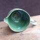 Handcrafted enameled terracotta pitcher signed