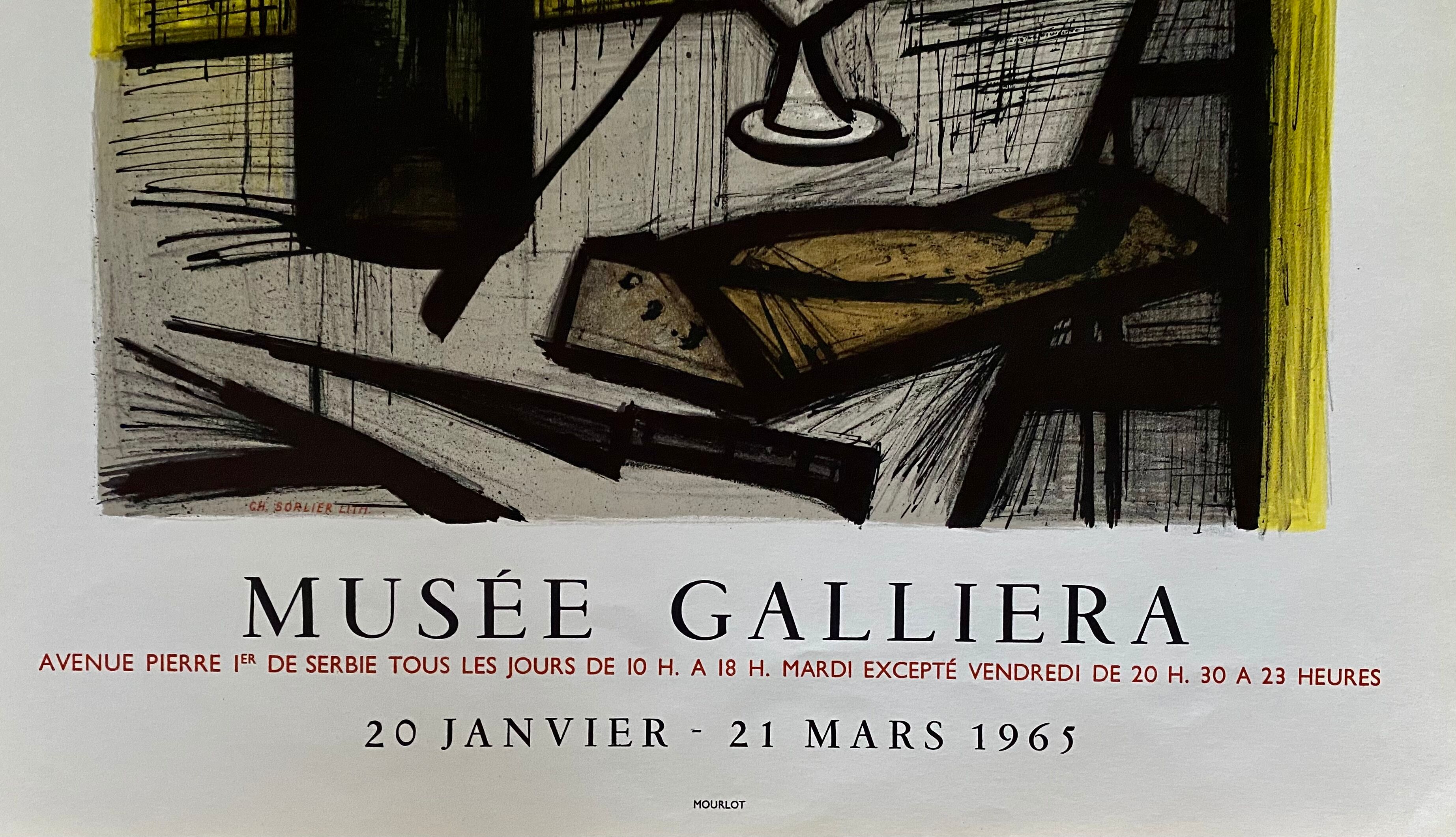 Affiche musée Galiera, les peintres témoins de leur temps, Bernard Buffet, 1964