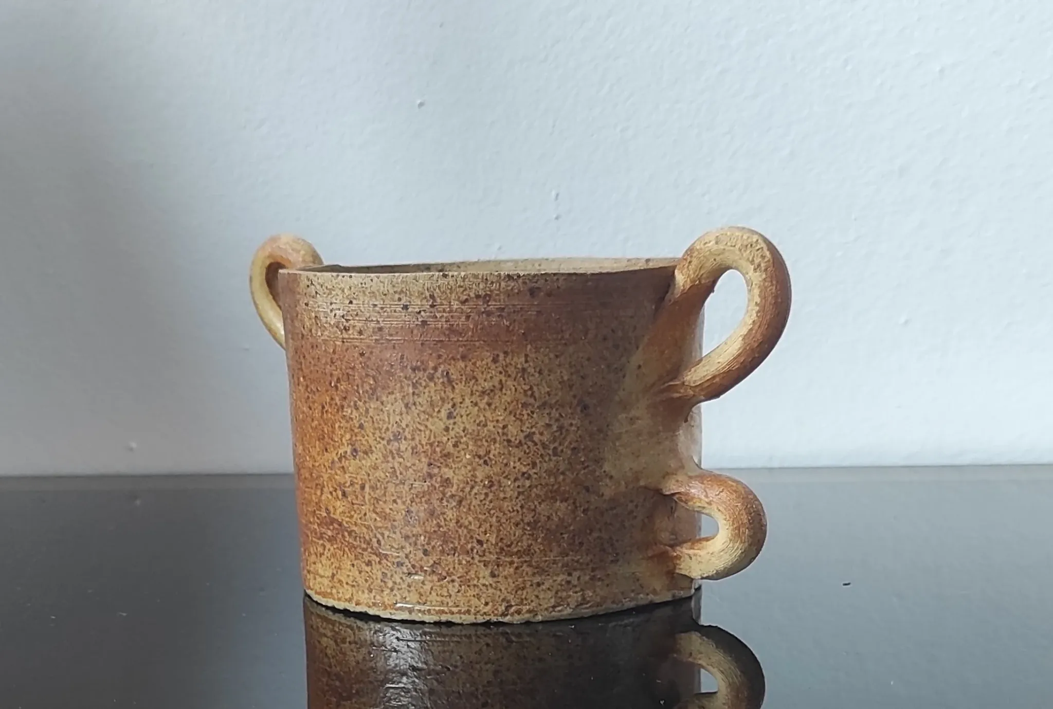 Artisanal vintage stoneware bowl