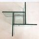 Square crystal glass coffee table, Italy 1970s
