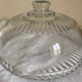 Cloche à gâteau en verre moulé