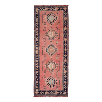 Vintage Turkish hallway rug 139x361 cm