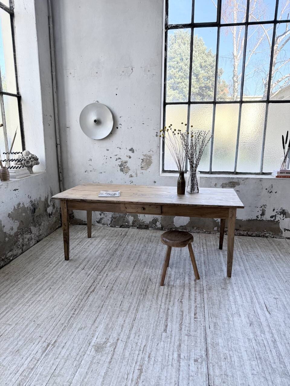 1950 pine farmhouse table 2m