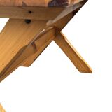 Vintage dining table pinewood 1960 minimalist dining table