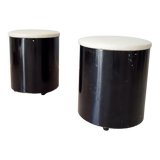 Pair of vintage pouf 60/70s