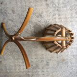 Pair of wall light rattan vintage 1960