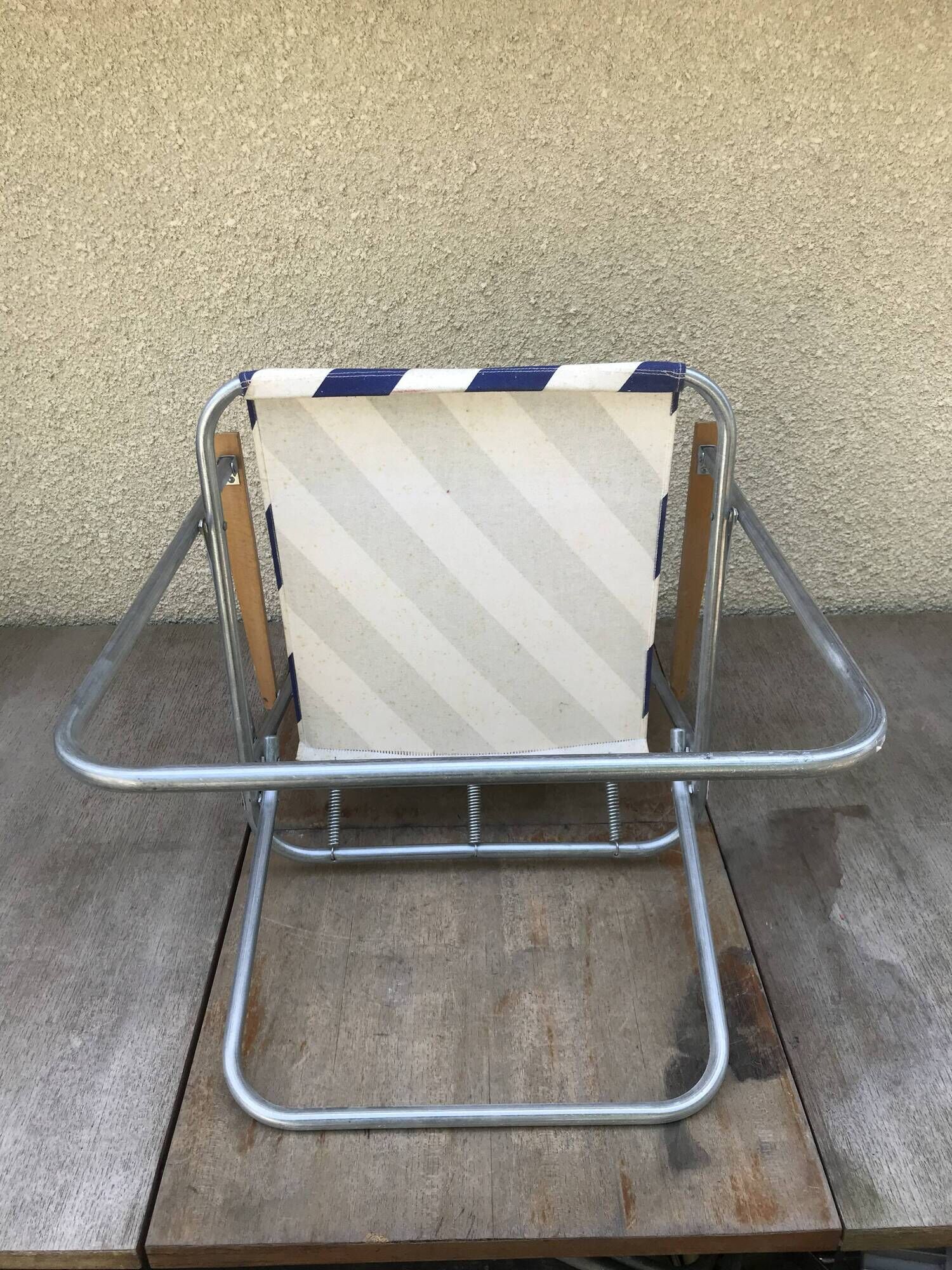 Old metal fold chair 1970