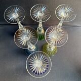 6 Verres à vin – Cristal doublé