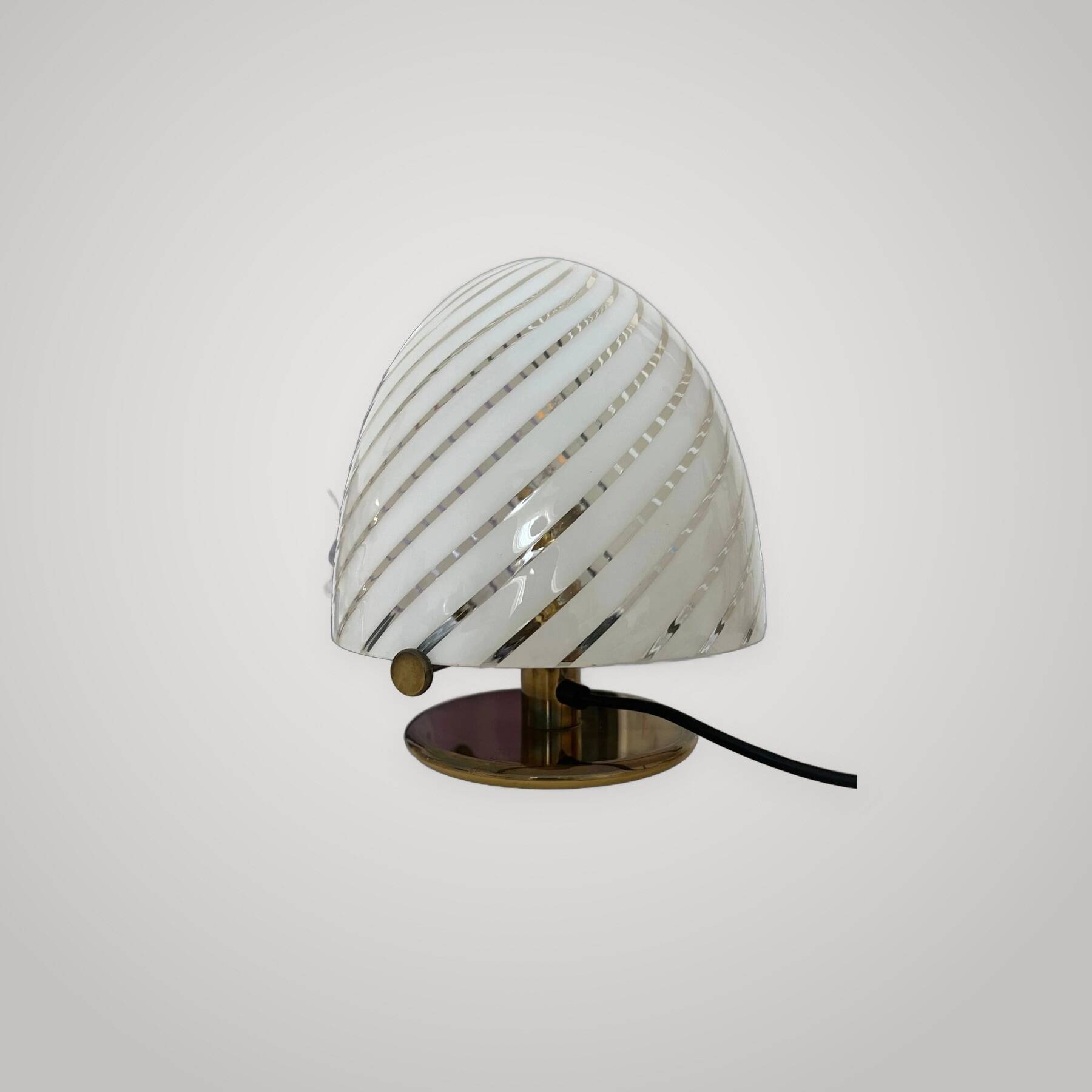 Table lamp by Mazzega model LT 394 in Murano glass swirl 1970.