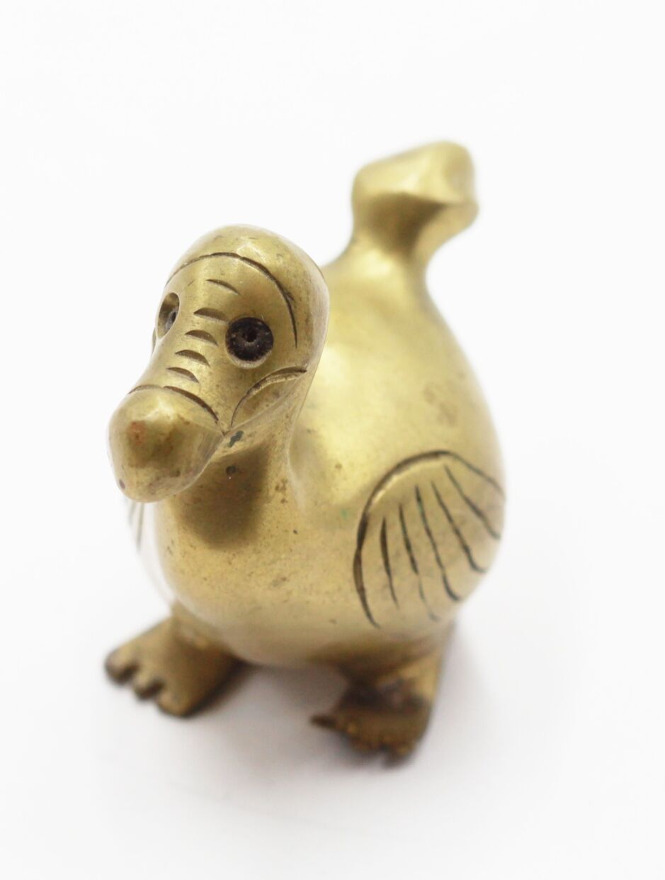 Bird statue dodo in brass
