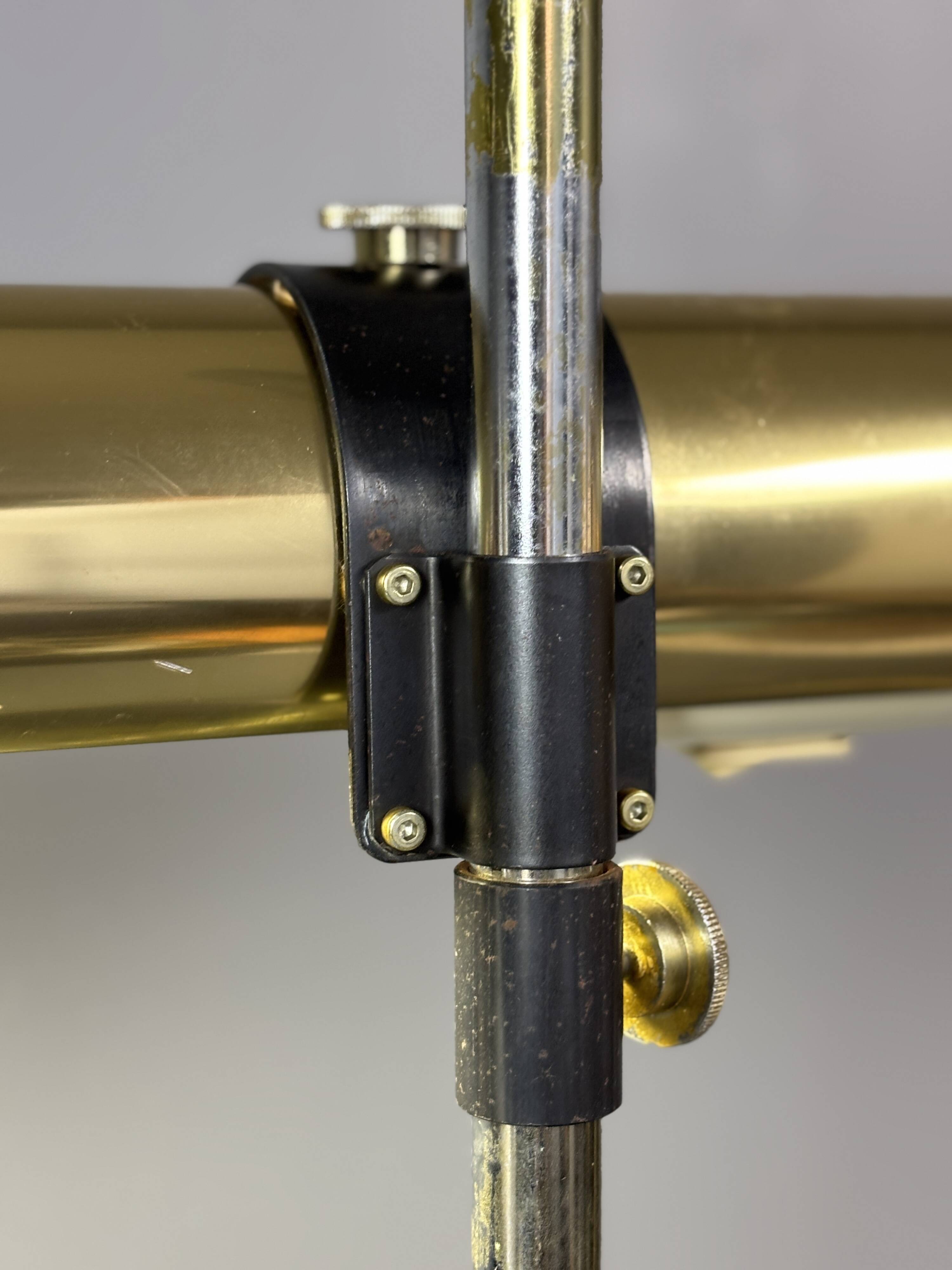 XL brass desk lamp by Göran Pehrson for Ateljé Lyktan, model Kanon, 1978