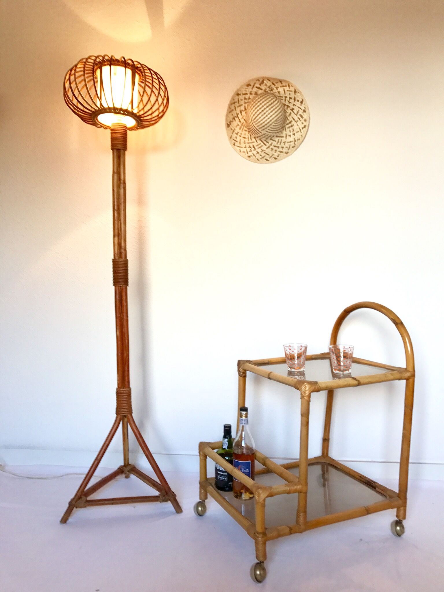 Serving rattan 60s