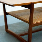 Coffee table teck & caning