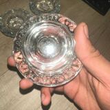 Bougeoir en cristal x4