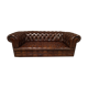 Upholstered chesterfield brown sofa