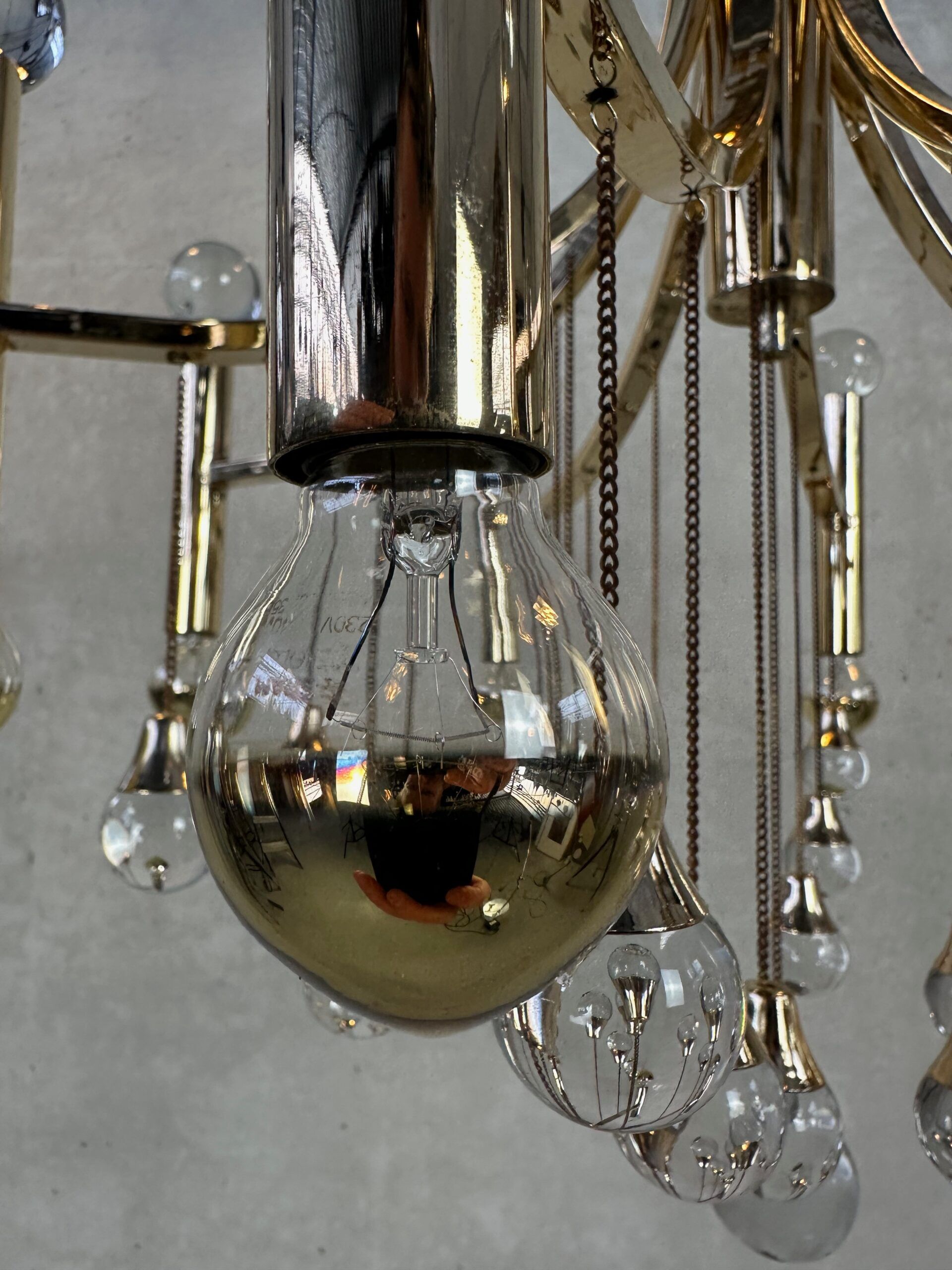 Chandelier vintage italien Gaetano Sciolari
