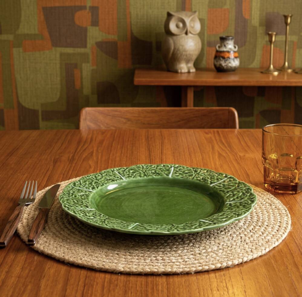 Assiette moyenne feuille de chou