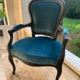 Duck blue convertible armchair